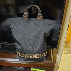 Fendi Black and Brown Men's Travel Tote